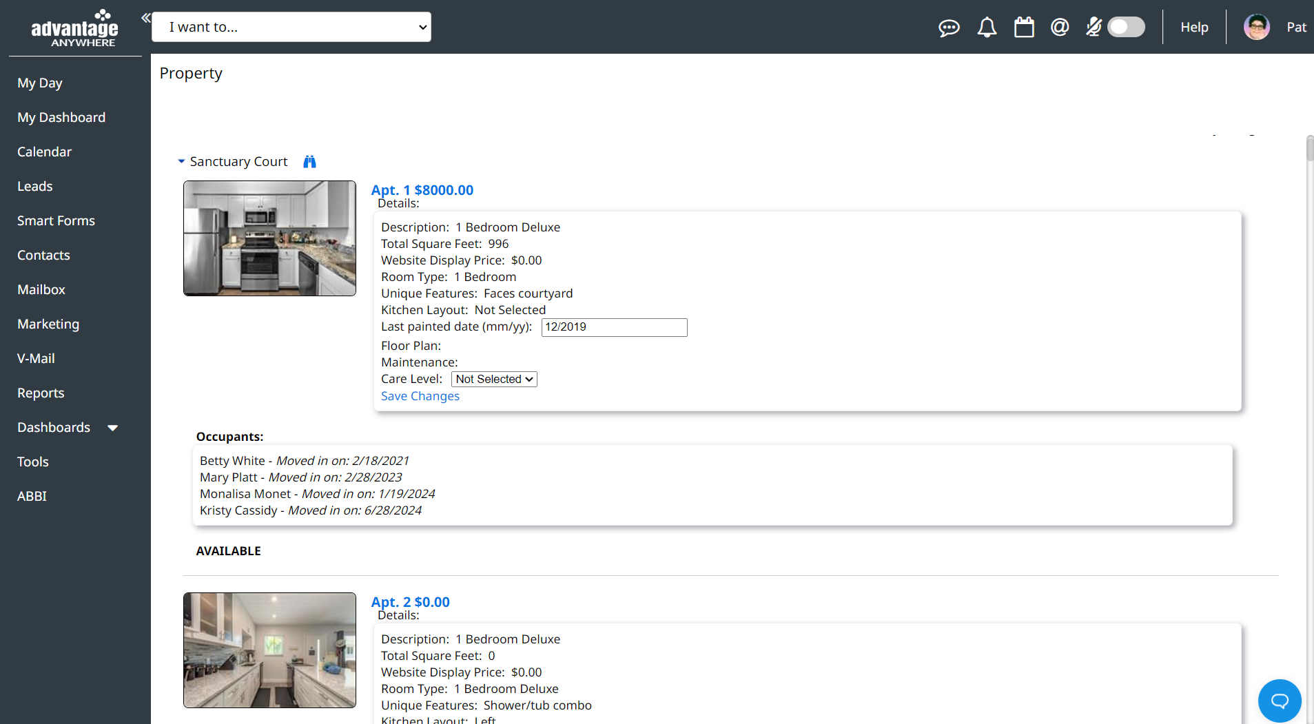 screenshot of Advantage Anywhere